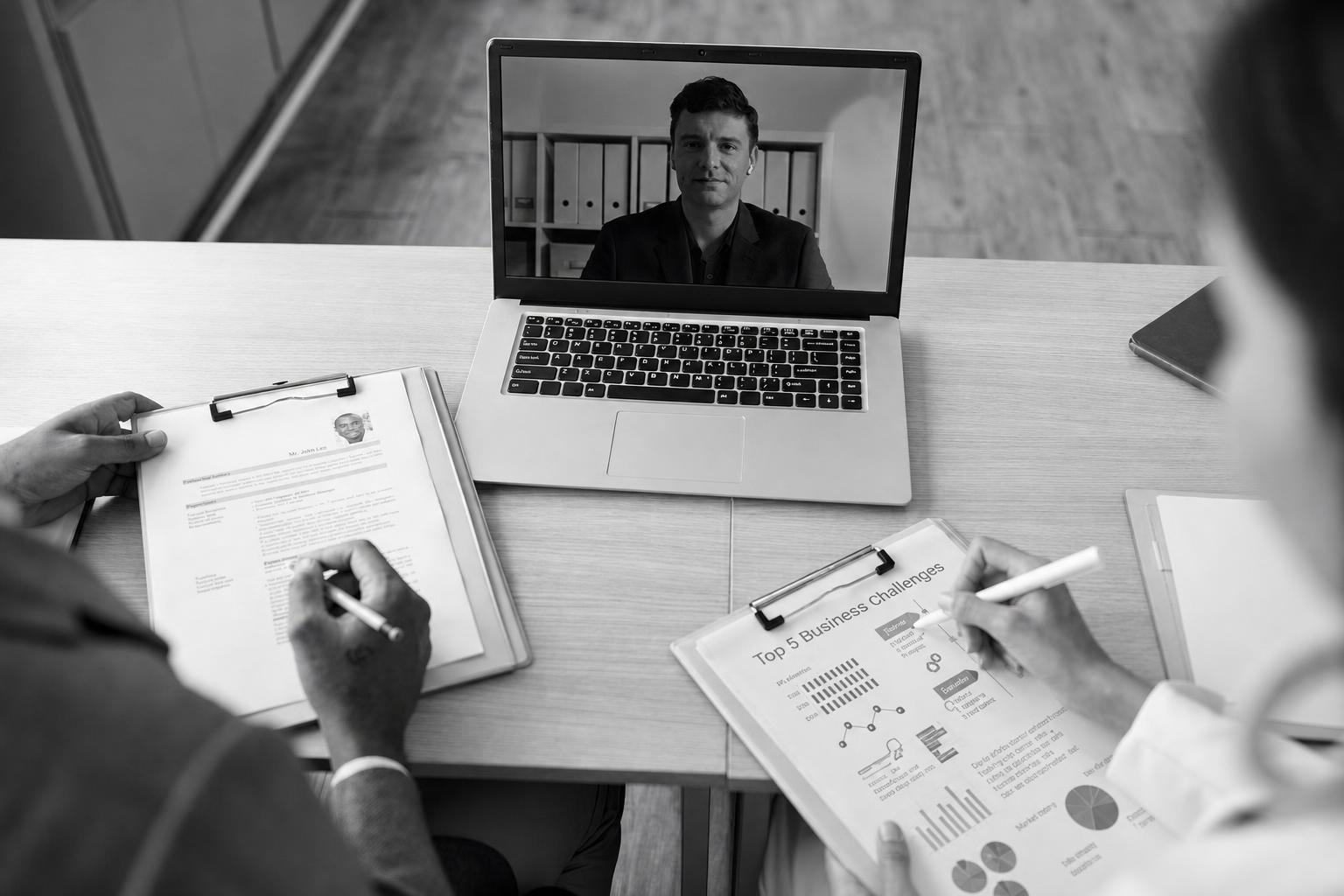 A non-technical founder conducting a developer evaluation call using a structured checklist