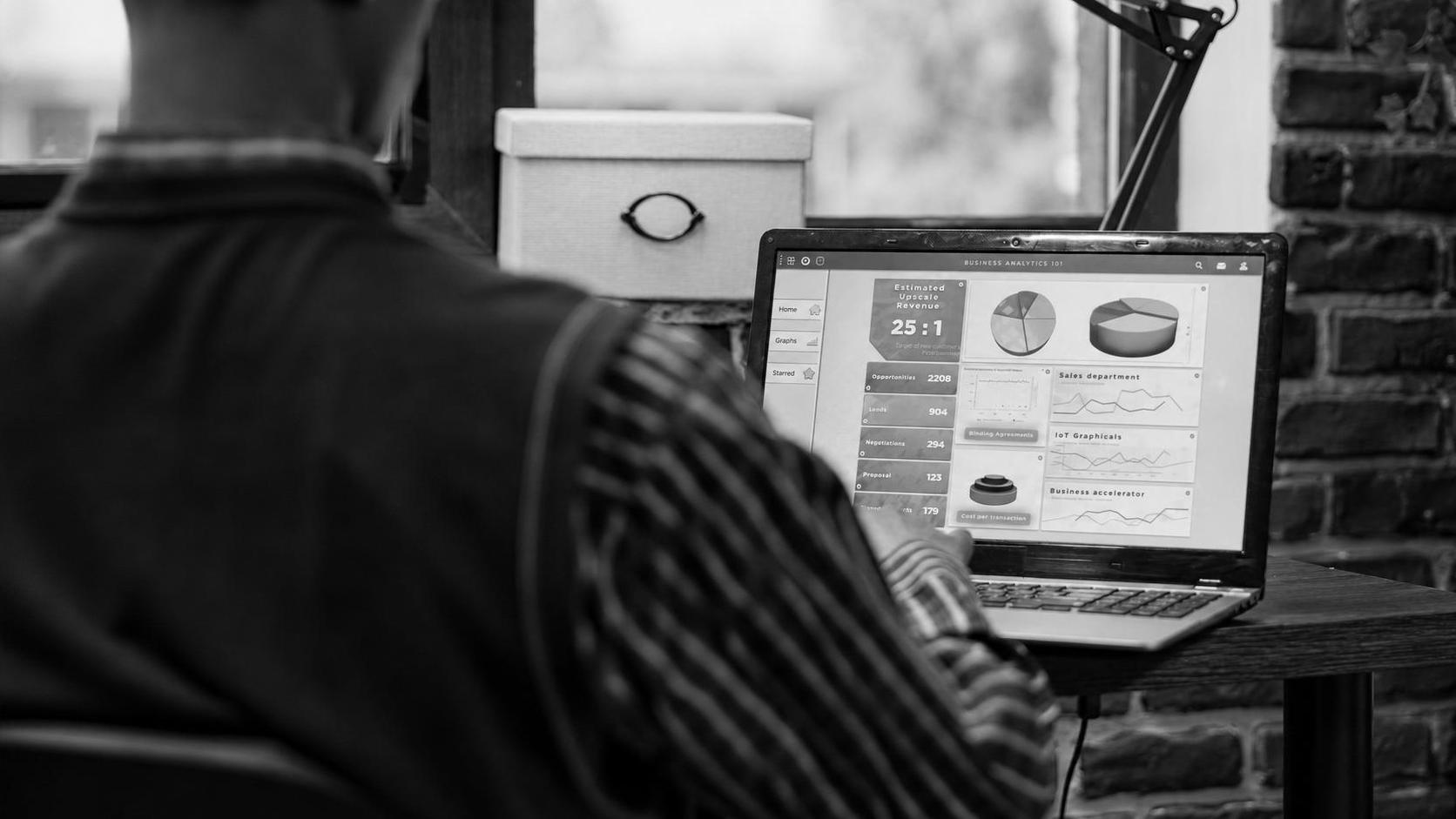 A founder reviewing launch metrics and product analytics after release